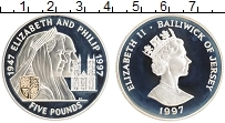 Продать Монеты Остров Джерси 5 фунтов 1997 Серебро