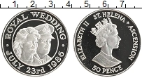 Продать Монеты Остров Святой Елены 50 пенсов 1986 Серебро