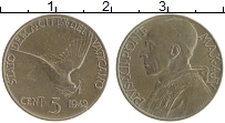 Продать Монеты Ватикан 5 чентезимо 1942 Бронза