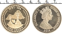 Продать Монеты Гибралтар 1 крона 2014 Позолота
