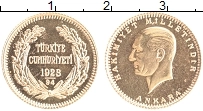 Продать Монеты Турция 50 куруш 1923 Золото