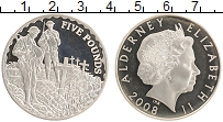 Продать Монеты Олдерни 5 фунтов 2008 Серебро