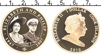 Продать Монеты Острова Кука 1 доллар 2010 Позолота