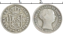 Продать Монеты Испания 1 реал 1852 Серебро