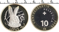 Продать Монеты Швейцария 10 франков 2020 Биметалл