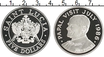 Продать Монеты Сент-Люсия 5 долларов 1986 Серебро