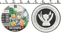 Продать Монеты Конго 240 франков 2016 Серебро