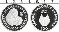 Продать Монеты Руанда 100 франков 1993 Серебро