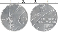 Продать Монеты Сан-Марино 10 лир 1990 Алюминий