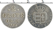 Продать Монеты Ольденбург 2 грота 1792 Серебро