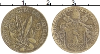 Продать Монеты Ватикан 5 чентезимо 1939 Латунь