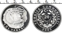 Продать Монеты Турция 20 лир 2005 Серебро