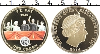 Продать Монеты Тристан-да-Кунья 1 крона 2014 Позолота
