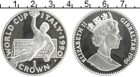 Продать Монеты Гибралтар 1 крона 1990 Серебро