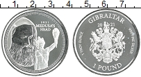 Продать Монеты Гибралтар 1 фунт 2021 Серебро