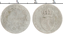 Продать Монеты Гессен-Дармштадт 3 крейцера 1838 Серебро