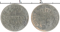 Продать Монеты Вюртемберг 1 крейцер 1856 Серебро