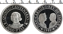 Продать Монеты Испания 2000 песет 1989 Серебро