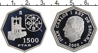Продать Монеты Испания 1500 песет 2000 Серебро