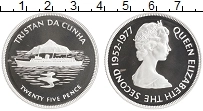Продать Монеты Тристан-да-Кунья 25 пенсов 1977 Серебро