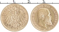 Продать Монеты Вюртемберг 10 марок 1905 Золото