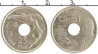 Продать Монеты Испания 25 песет 1990 