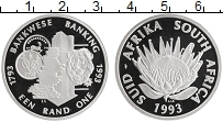 Продать Монеты ЮАР 1 ранд 1993 Серебро