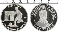 Продать Монеты Чад 1000 франков 2002 Серебро