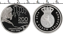 Продать Монеты Норвегия 200 крон 2014 Серебро
