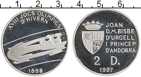 Продать Монеты Андорра 2 динерса 1997 Серебро