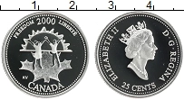 Продать Монеты Канада 25 центов 2000 Серебро