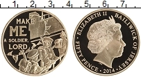 Продать Монеты Остров Джерси 50 пенсов 2014 Позолота