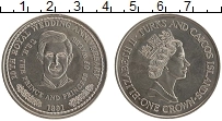 Продать Монеты Теркc и Кайкос 1 крона 1991 Серебро