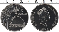 Продать Монеты Соломоновы острова 5 долларов 2002 Медно-никель