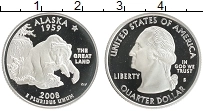 Продать Монеты США 1/4 доллара 2008 Серебро
