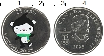 Продать Монеты Канада 25 центов 2008 Медно-никель