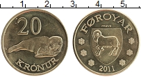 Продать Монеты Фарерские острова 20 крон 2011 Медно-никель