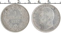 Продать Монеты Гессен 1 гульден 1843 Серебро