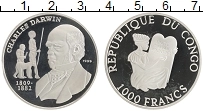 Продать Монеты Конго 1000 франков 1999 Серебро