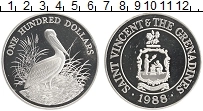 Продать Монеты Сент-Винсент и Гренадины 100 долларов 1988 Серебро