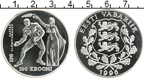 Продать Монеты Эстония 100 крон 1996 Серебро
