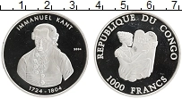 Продать Монеты Конго 1000 франков 2004 Серебро