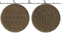Продать Монеты Сан-Марино 5 чентезимо 1938 Бронза
