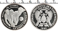 Продать Монеты Сан-Томе и Принсипи 1000 добрас 1990 Серебро