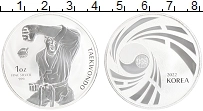 Продать Монеты Южная Корея 1 унция 2022 Серебро