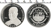 Продать Монеты Либерия 20 долларов 2000 Серебро