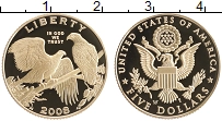 Продать Монеты США 5 долларов 2008 Золото