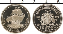 Продать Монеты Барбадос 100 долларов 1975 Золото