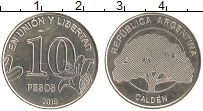 Продать Монеты Аргентина 10 песо 2019 Медно-никель