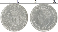 Продать Монеты Португальская Индия 1/8 рупии 1881 Серебро